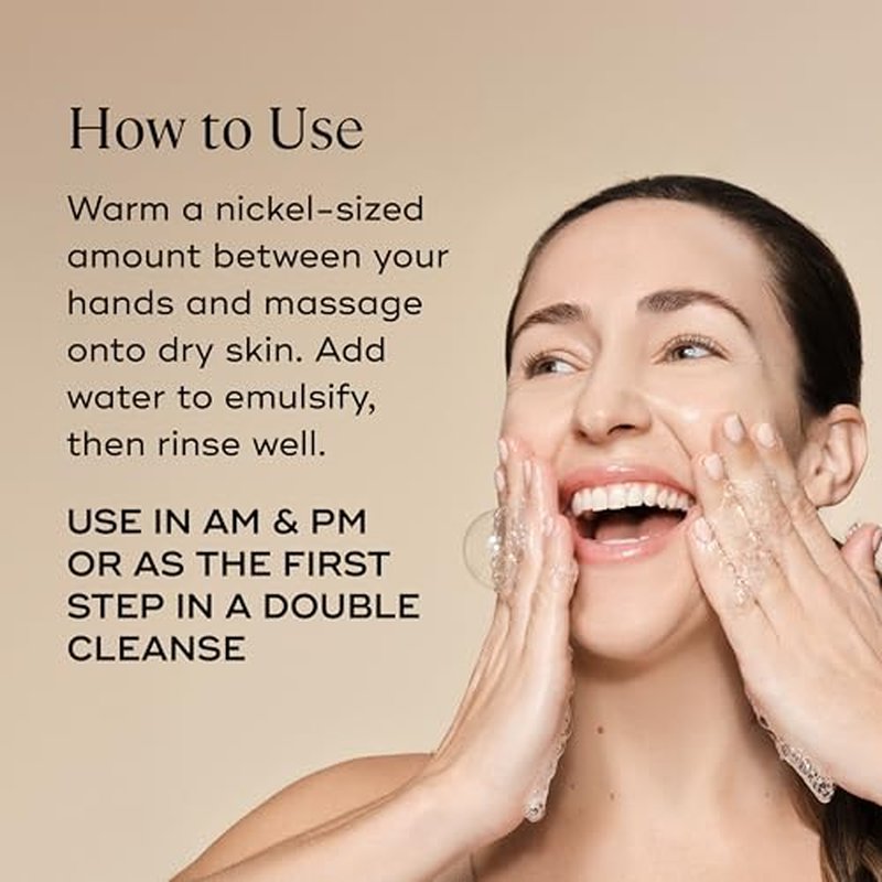 EVER Luminous Nutrient-Rich Cleansing Balm ? Vitamin C & Sesame Oil Waterless Facial Cleanser to Remove Makeup, Dirt & Impurities ? Nourishing Balm for Dry, Normal & Sensitive Skin, 2.8 fl oz