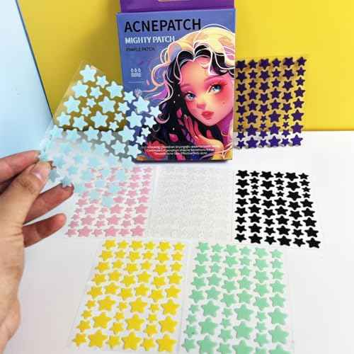 Star Pimple Patches for Face w/Hydrocolloid, Salicylic Acid &Tea essential oil 240 Patches, Hydrocolloid Acne Patch,-03