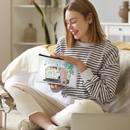 Reginary 12 Pcs City Souvenir Gifts Texas State Gifts Chicago City Souvenirs California Makeup Bag Paris San Francisco Alaska Zippered Cosmetic Bag for Women Traveler Souvenirs