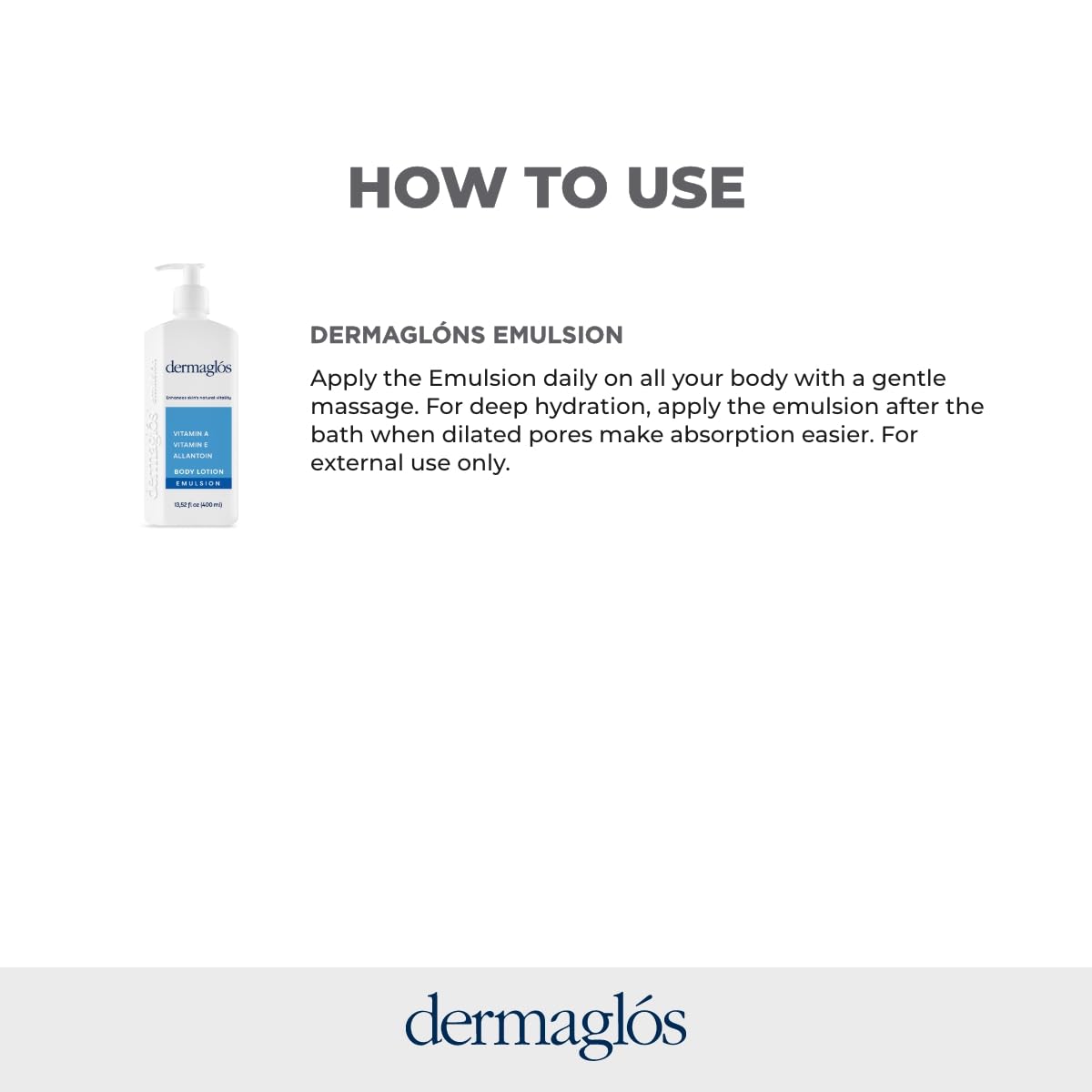 Dermaglos 2-pack Moisturizing Body Lotion for Dry Skin with Extra Vitamin A, Vitamin E & Allantoin | Hydrating & Regenerating formula for Stretch Marks, Tattoos, Scars & Wrinkles | 13.52 Fl Oz.