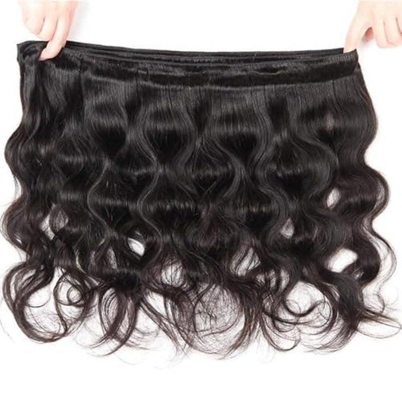 Selina Hair 12A Brazilian Body Wave 4 Bundles Human Hair 8 10 12 14 Inch 400g/Pack Remy Hair Unprocessed Human Hair Weave Hair Extensions for Women Natural Black Color