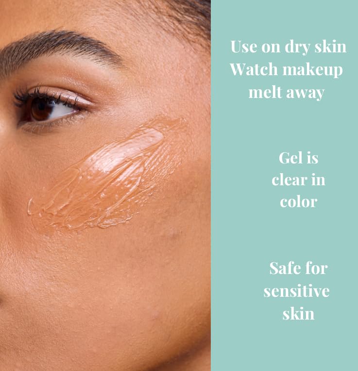 Cleansing Gel Makeup Remover - 3-In-1 Oil-Based Cleanser for Sensitive Skin | 3.38 fl oz