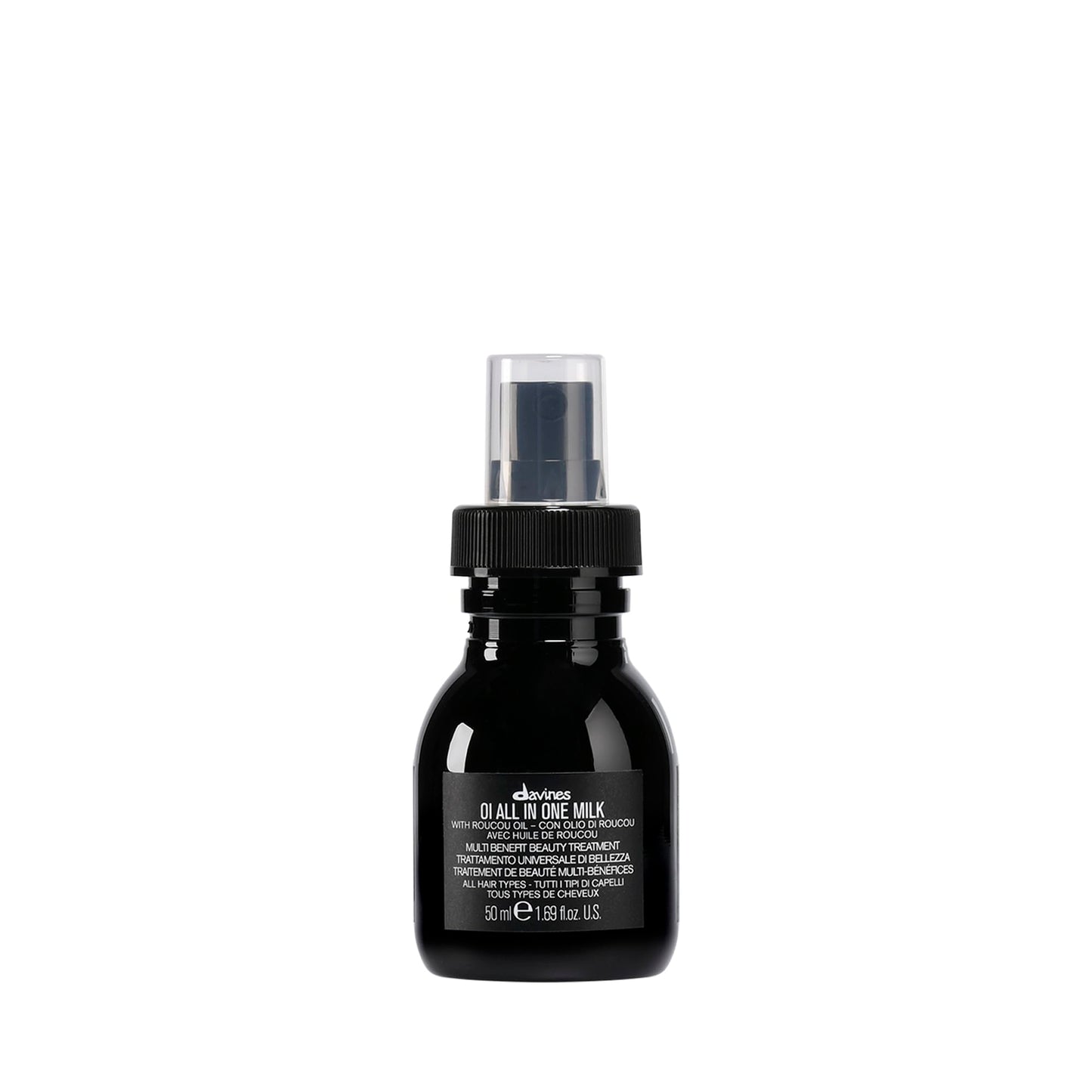 Davines OI All In One Milk, Hair Leave-in Conditioner Multi-Function Spray Treatment - Detangles, Controls Frizz & Heat Protectant - Weightless Antioxidant Roucou Oil Formula, Travel Size, 1.69 Fl Oz