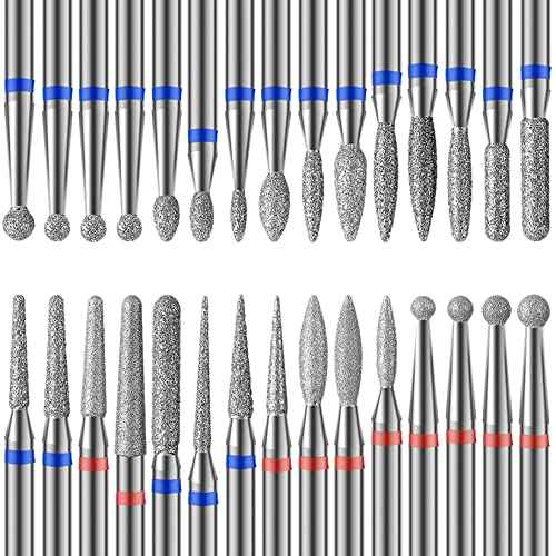 30-Piece Nail Cutter Drill Bit for Manicure Tungsten Steel Professional Manicure Drill Set Universal Diamond Drill Bits for Nails Electric Drill