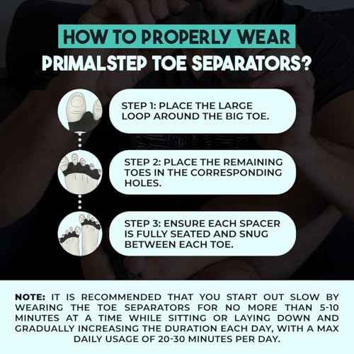 VYCE PrimalStep Toe Separators, Spreaders, Spacers, Straightener to Correct Toes for Men and Women, Bunion Corrector, Plantar Fasciitis and Athletic Mobility, S/M