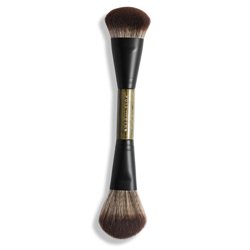 Dual-Ended Foundation Brush - Professional Makeup Brush for Cream, Liquid & Powder | Vegan & Cruelty-Free Fibers