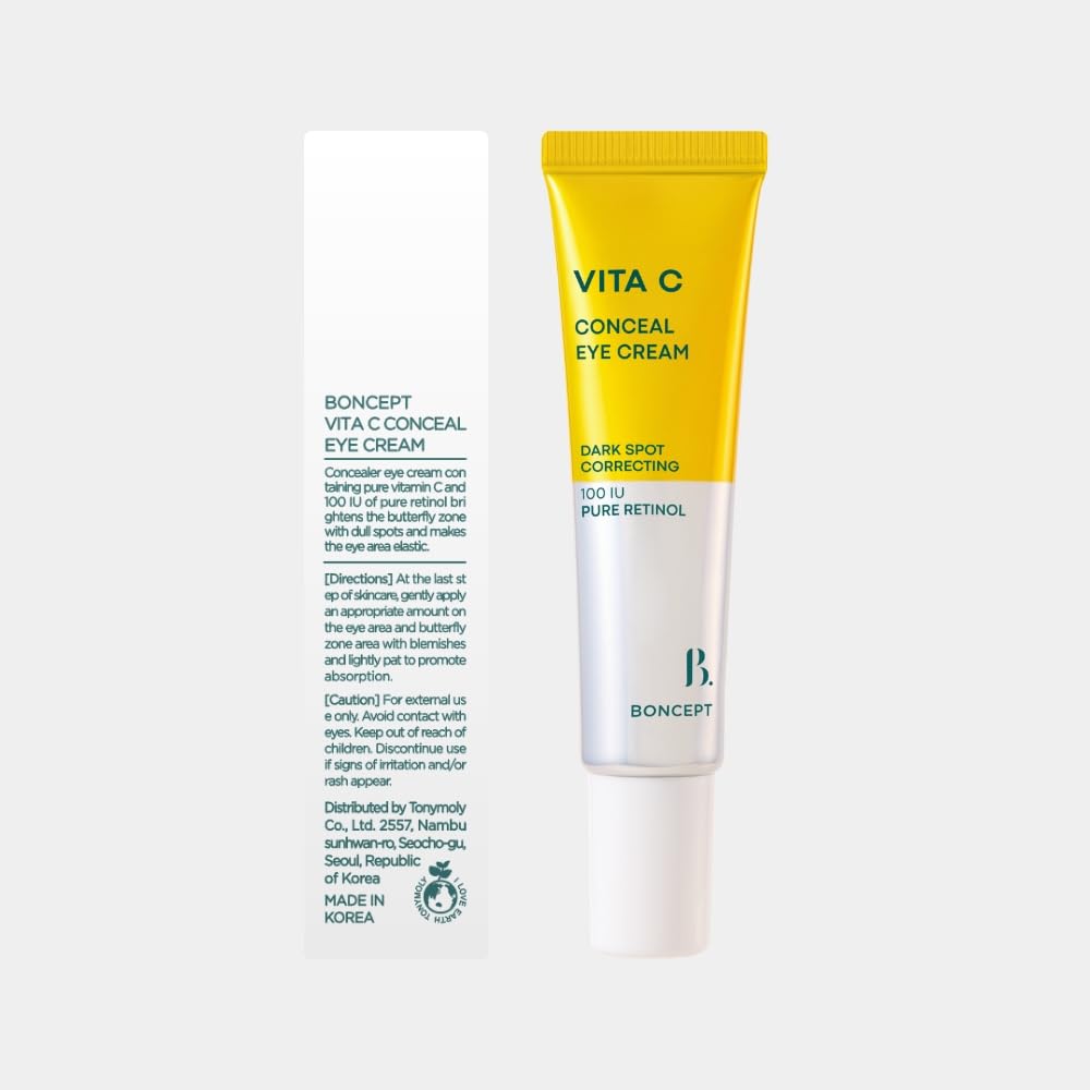 BONCEPT Vita C Conceal Eye Cream | Revitalising & Firming Korean Vitamin C Eye Treatment