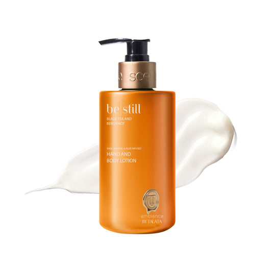 Plant-Based Hand and Body Lotion - Enriched with Baobab Oil & Aloe Vera - 10 Fl Oz | Black Tea & Bergamot Scent