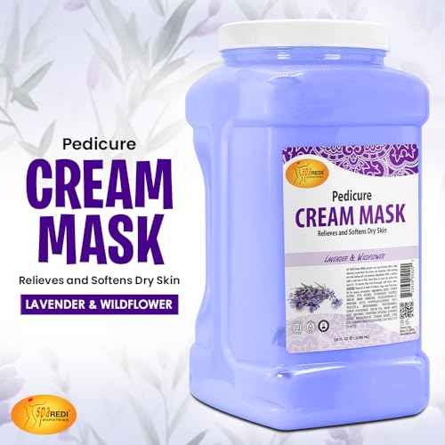 SPA REDI - Body and Foot Cream Mask, Lavender and Wildflower, 128 Oz - Pedicure Massage for Tired Feet and Body, Hydrating, Fresh Skin - Infused with Hyaluronic Acid, Amino Acids, Panthenol