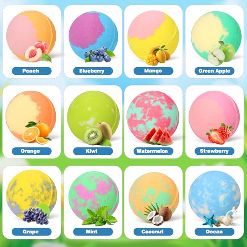 Bath Bombs for Kids with Toys Inside for Girls Boys, 12 Pack Kids Bath Bombs with Surprise Dog Pretend Playset, Handmade Bubble Bath Fizzies Birthday Christmas Gift Set