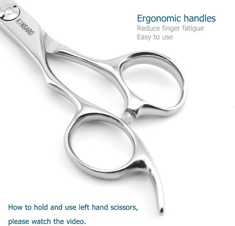 Left-Handed Hair Scissors - 5.5 Inch Professional Hair Shears | Ideal for Barbers & Home Use
