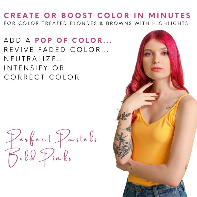 Intense Color Depositing Shampoo - Semi-Permanent Pink Hair Color | 8.5 oz