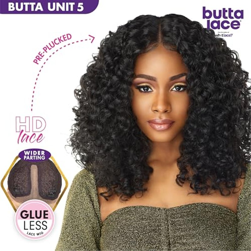 Sensationnel Butta Lace Wigs - Unit 5 Extra Wide 5 Inch Deep Parting Synthetic Preplucked Hairline Glueless Lacefront (T4/COPPER)