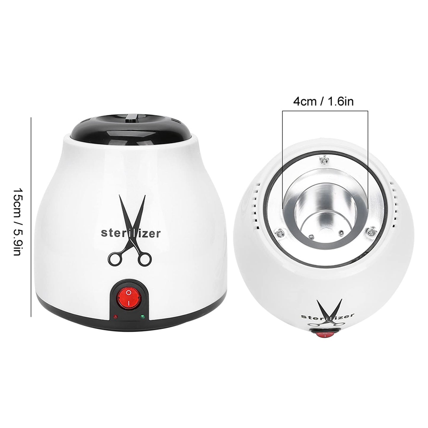 Instrument Sterilizer, Metal Tools Hot Air Sterilizer With Quartz Sand, Sterilizer Container Disinfector for Scissor Tweezers Nail Art Tools