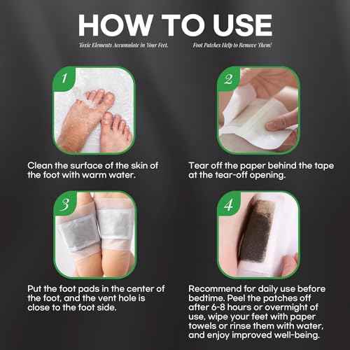 Premium Deep Cleansing Foot Patches Pads: Bamboo Wood Ginger Feet Pads for Promoting Daily Relaxation and Sleeping 30 Packs