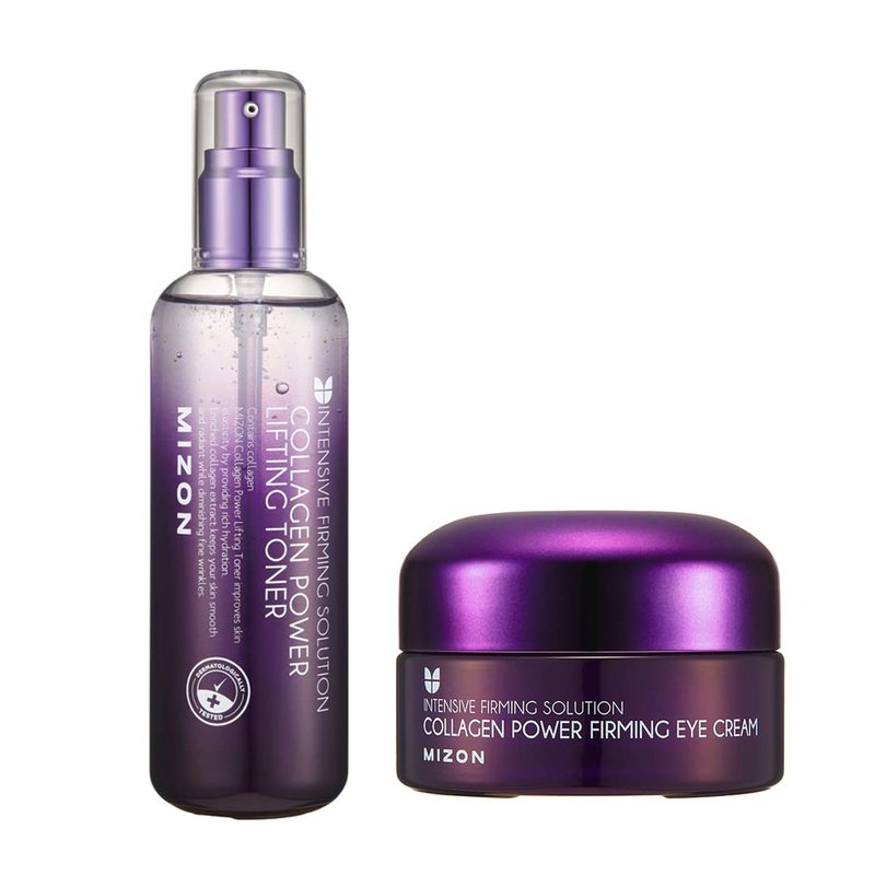 MIZON Collagen Power Firming Eye Cream & Lifting Skin Booster - 25ml Duo Set
