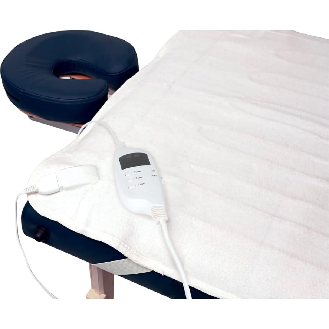 Fleece Massage Table Warmer - Extra Large 31" x 72" Heating Pad with 9 Heat Settings & LED Controller