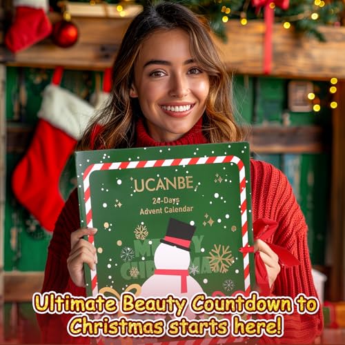 UCANBE Makeup Advent Calendar 2025 for Women Teens Girls, 24 Piece Christmas Holiday Gift Sets, Beauty & Cosmetic Surprises Countdown