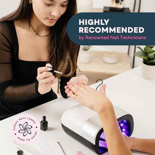 SUNUV SUN3 Professional UV Light for Gel Nails, LED Nail Lamp for Gel Polish with 4-Timer and Sensor, 39 PCS LED Beads, UV Dryer for Salon Home Gift for Woman Mom Girl