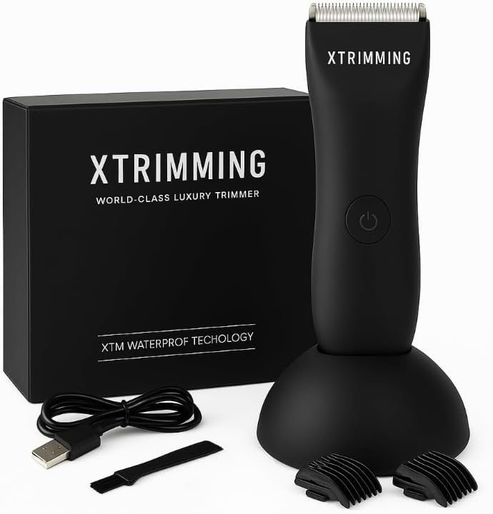 Men's Body Hair Trimmer - Personal Groomer for Smooth Shaving | Waterproof Design, Ergonomic Grip