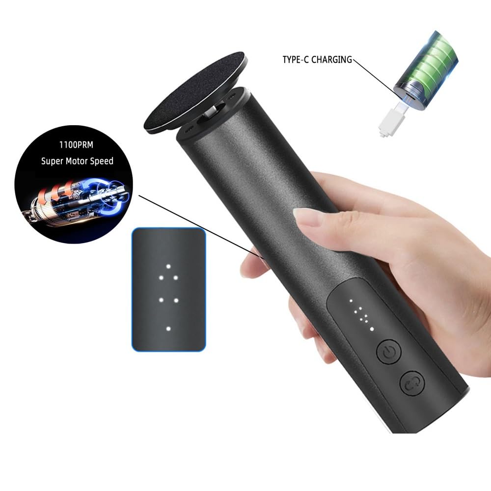 Cordless Electric Callus Remover - 2 in 1 Rechargeable Foot File with Nail Sander | 6 Adjustable Speeds for Smooth Feet