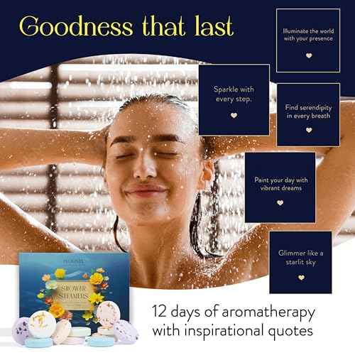 Gifts for Women, Aromatherapy Shower Steamers ? 12-Pack Self Care & Spa Birthday Gifts for Women, Relaxation & Stress Relief, Bath Shower Bombs with Lavender & Eucalyptus Essential Oils