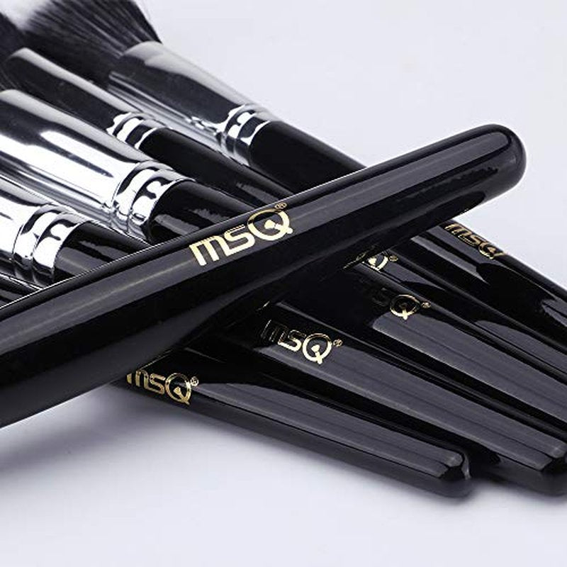 MSQ Makeup Brushes Set 29pcs Professional Cosmetics Brushes with Belt Waist Makeup Bag (Foundation, Powder, Creams, Liquids & Eye Brushes) for Women/Girls/Artists/Holiday gifts/travel
