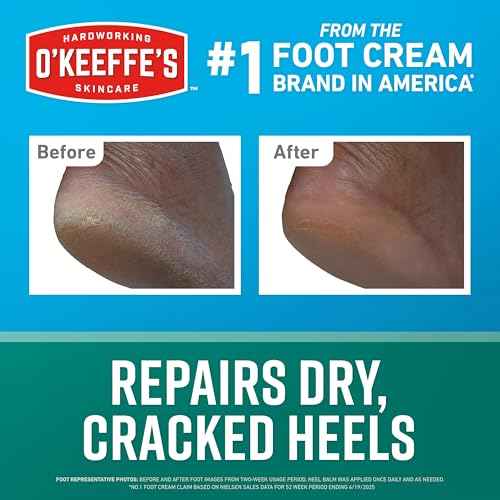 O'Keeffe's for Healthy Feet Intensive Healing Balm; Guaranteed Relief for Extremely Dry; Cracked Feet; Heel Balm that Instantly Fills Dry; Cracked Heels; 2.2oz Stick; (Pack of 1)