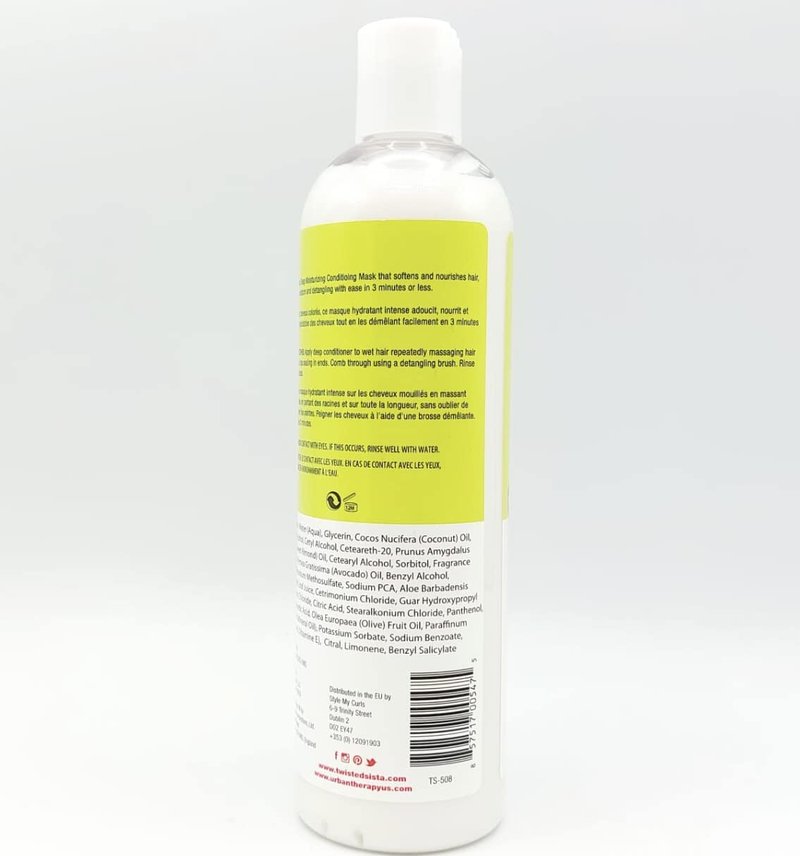 Moisturizing Hair Mask - Twisted Sista 3-Minute Treatment with Coconut, Avocado & Almond Oils | Deep Hydration