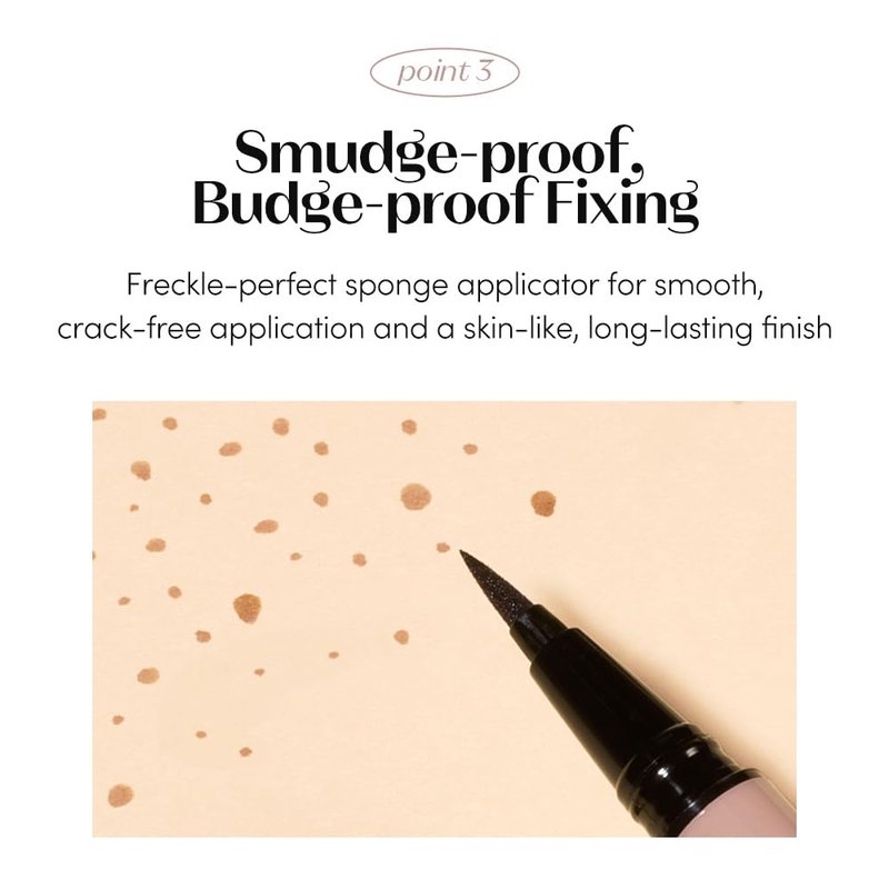 ETUDE Naturally Freckle Pen (light brown), Natural Looking Faux Freckles, Waterproof, Easy Control Sponge Tip, Multi use for Brow Hair Strokes and Lip Liner (0.5g)