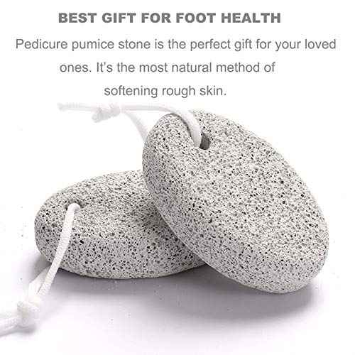 8-Pack Foot Pumice Stone for Feet, Borogo Natural Lava Pedicure Tools Hard Skin Callus Remover for Feet and Hands