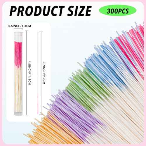 Ear Hole Cleaner 300PCS Ear Piercing Cleaner Floss,5 Colors Earring Hole Cleaner for Girls Women Men,Disposable Piercing Cleaner Floss Ear Piercing Care Cleaning Tool (A-5colors)