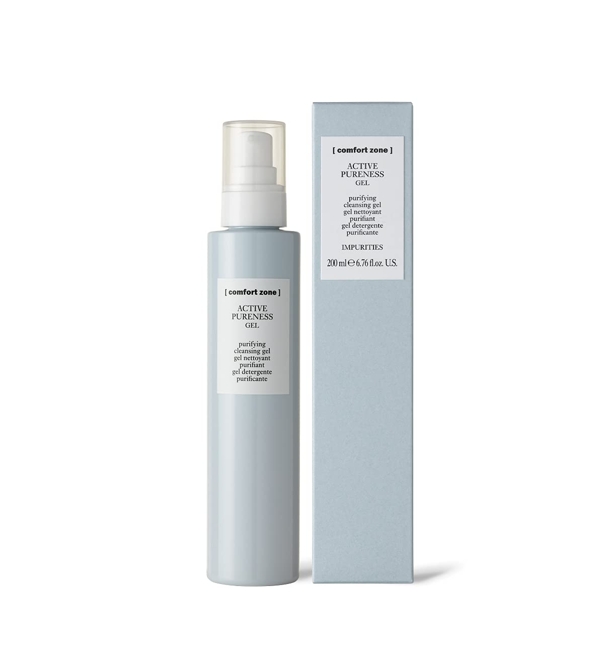 Active Pureness Cleansing Gel - Exfoliating Face Wash for Oily Acne Prone Skin | 6.76 Fl Oz, Vegan, Made in Italy