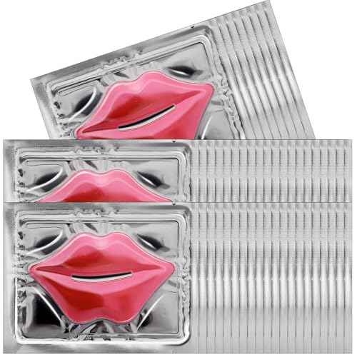 60 PCS Lip Mask,Collagen Crystal Lip Mask,Lip Mask Sheet,Lip Masks for Dry Lips,Lip Gel Masks,Pink Lip Care Pads,Anti Aging & Anti Chapped Lip Patches,Remove Dead Skin,Plump Your Lips