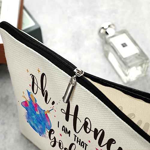 Decohim Makeup Bag Cosmetic Bag for Women Funny Godmother Gift Godmother Proposal Pregnancy Announcement Birthday Wedding Mothers Day Christmas Gifts for Godmom Fairy Fans I'm That Godmother