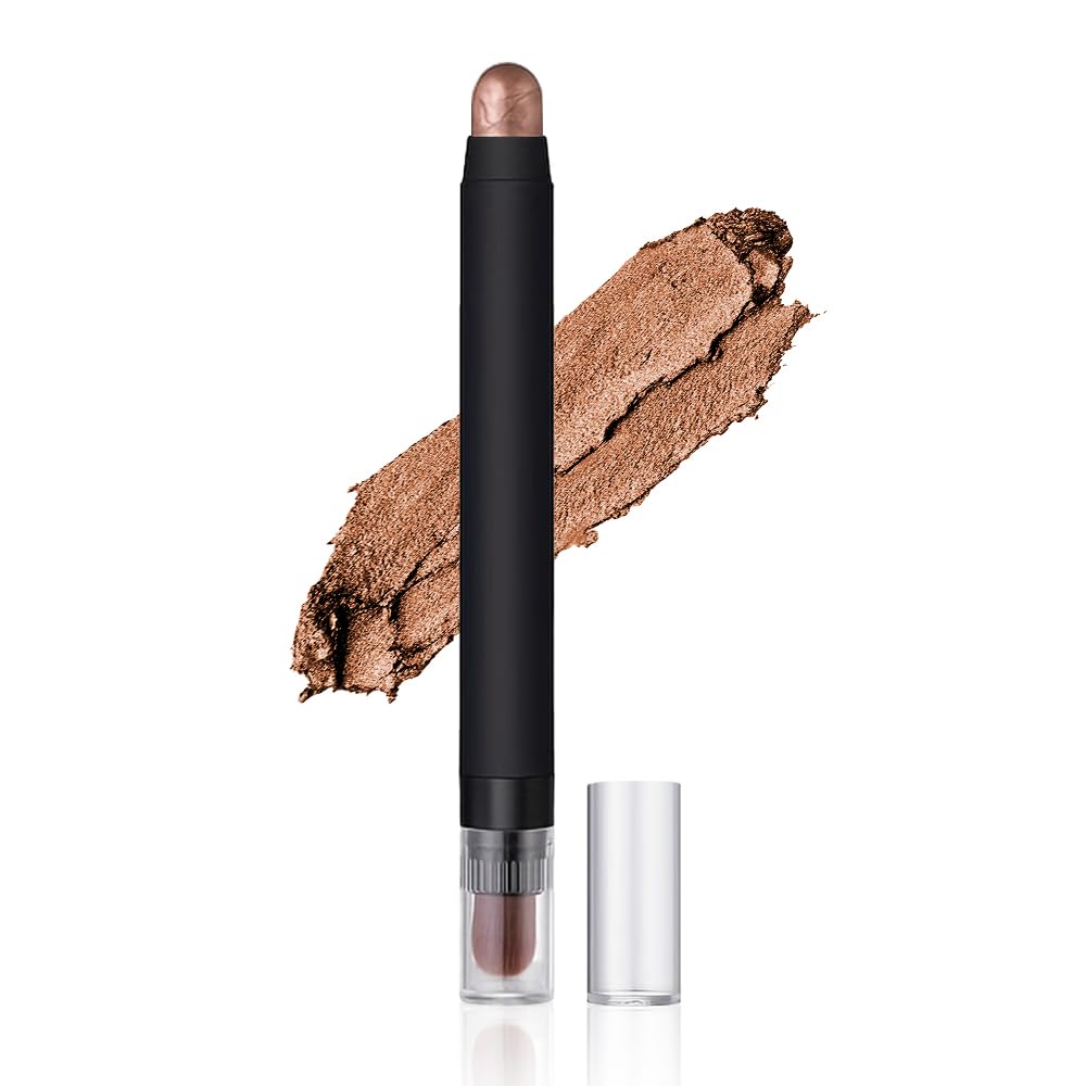 FERLYHR Dual-Ended Eyeshadow Stick, Waterproof Creamy Powder Shadow for Highlight and Contour, Long-Lasting Smudge-Proof, Vegan, Easy Blendable, 0.17 Oz (3#, 1 Count (Pack of 1))