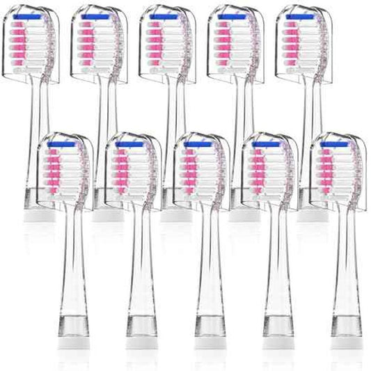 Compatible with Seago SG513/SG977/SGEK6/DT-K6 Electric Toothbrush Replacement Brush Heads,for Seago Kids Electric Toothbrush 3+Years with dust Cover,10 Pack (Pink, Medium)