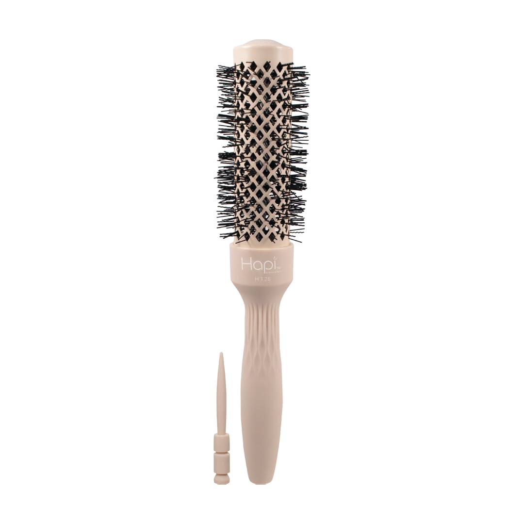 Cricket Hapi High Heat Harmony Thermal Brush, 1.25", Beige