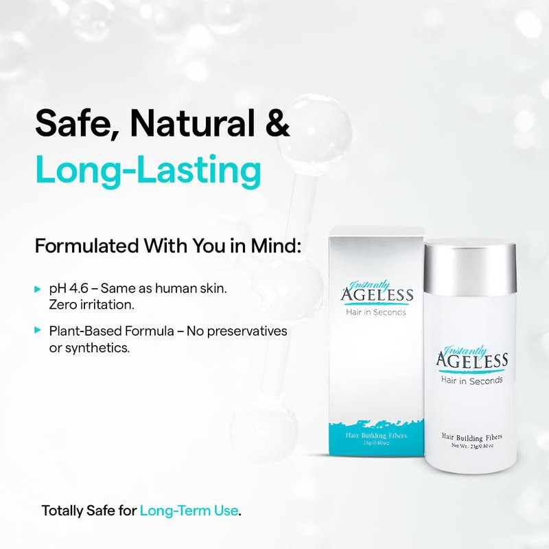 Instantly Ageless® Hair in Seconds™ Hair Building Fibers – Hair Thickening Fibers for Thinning Hair & Hair Loss for Fuller-Look - 0.83 oz (23g) - Light Brown