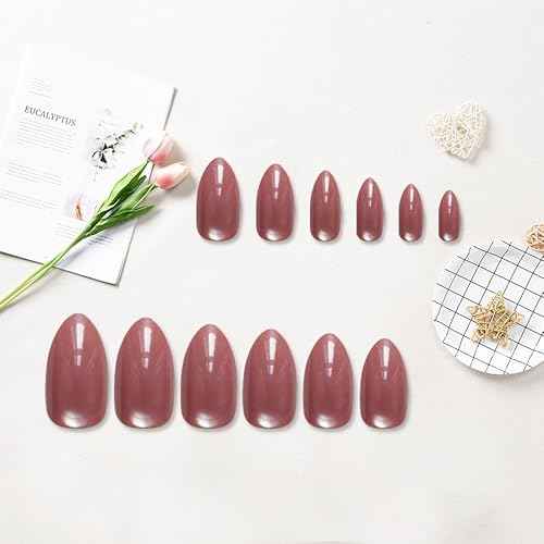 Reusable Water Ripple Magnetic Cat Eye Nails Set Glossy Soft Gel Full Cover Nail Tips in Almond Coffin T Shape for DIY Manicure at Home