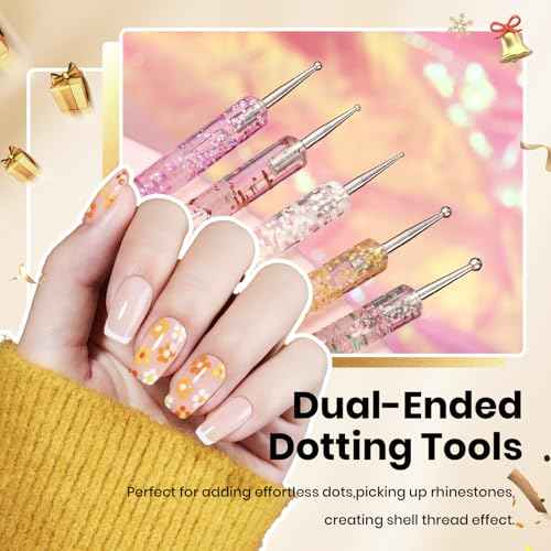 Beetles 31pcs Nail Art Brushes, Dotting Tools, Nail Art Pens, Dust Brush, Striping Liner Fingernail Drawing Pens with Palette Holder All in One for Starter Manicure Design Set
