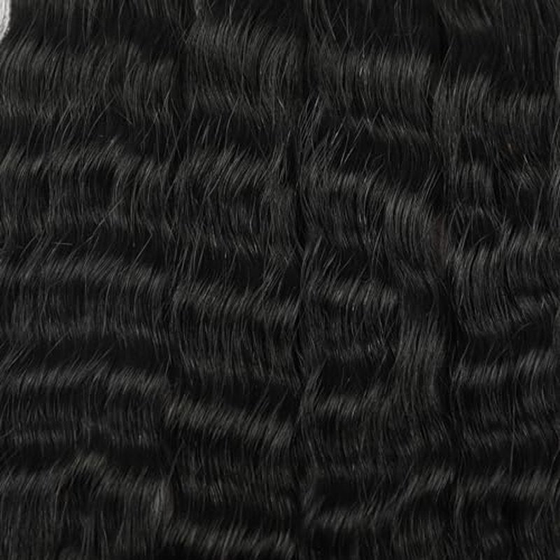 Wet and Wavy Human Braiding Hair Super Wave Bulk Human Hair For Braiding No Weft 100g (1Pack-4PCS) Super French Human Braiding Hair For Boho Braids (Super Wave£¨#1b£©, 18 Inch)