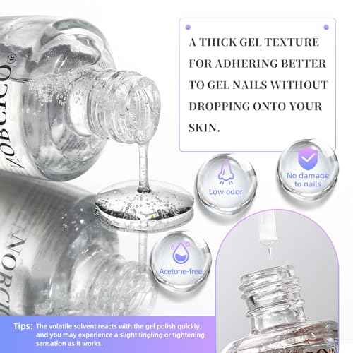 Gel Nail Polish Remover, Fast-Acting No Foil Remover for Gel Polish Removal in 2-5 Minutes, Acetone-Free Gel Remover for Nails, Gentle Low-Irritation, Home DIY Essential-15ml
