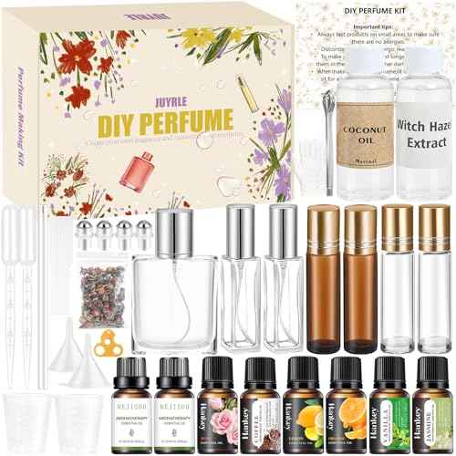 Perfume Making Kit- DIY Roller Perfume Making Kits for Women, Make Your Own Scent with Essential Oil, Bottle, Roller Fragrance Set, Fragrance Gifts for Women Girls