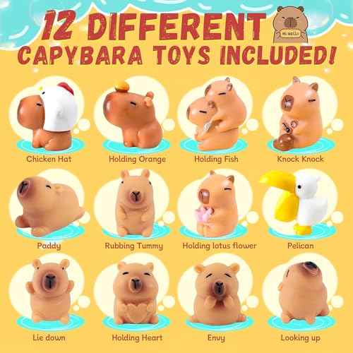 Bath Bombs for Kids with Surprise Inside Organic Bath Bombs Set for Girls Boys with Capybara Toys Inside Ideal Kids Birthday Christmas Easter Gift