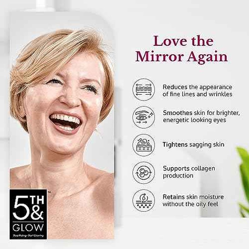 5th & Glow Lumiace Eye Wrinkle Cream for Women, Eye Firming Cream for Sagging Skin and Crows Feet, Under Eye Cream for Puffiness and Bags, Reduces the Appearance of Fine Lines and Wrinkles, 0.5 oz