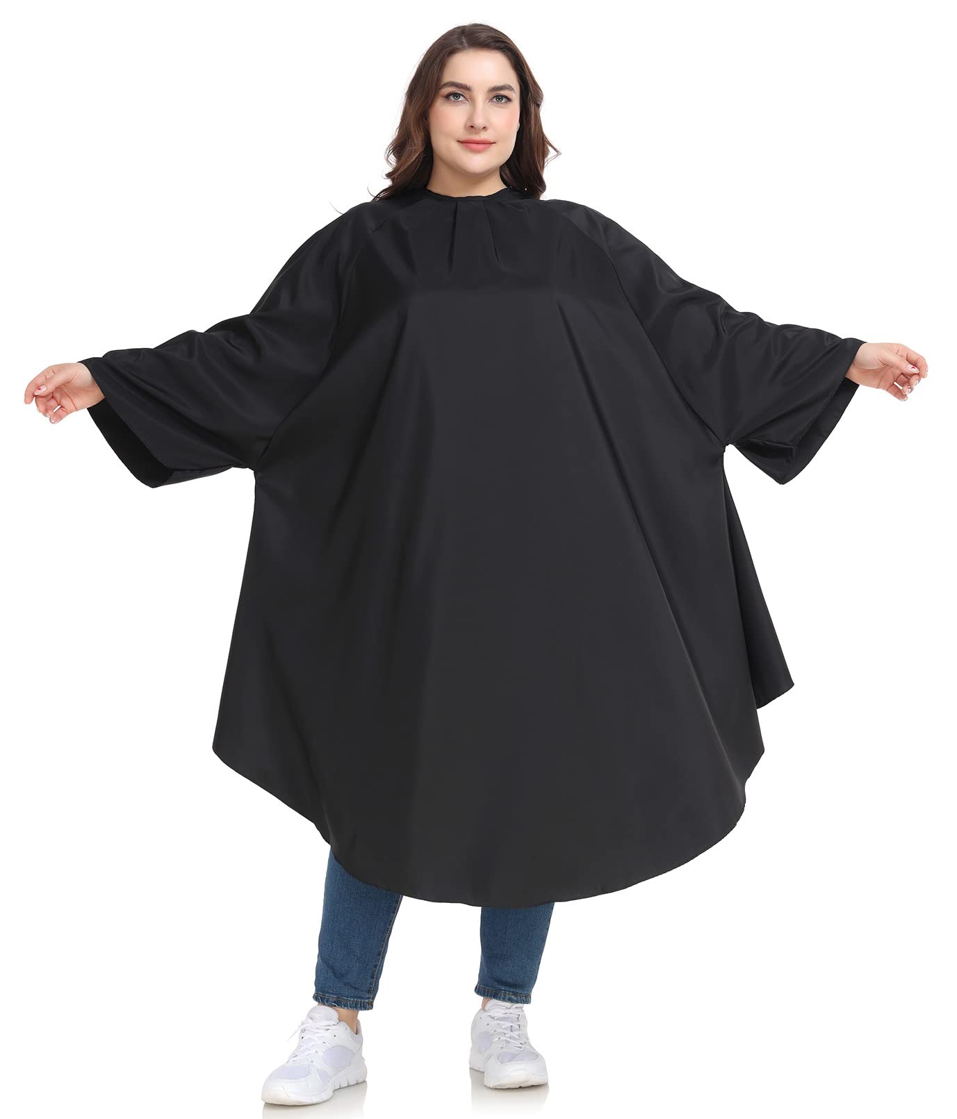PERFEHAIR Salon Cape Kit - Adult & Kids Hair Cutting Cape Set with Sleeves, Soft & Light Cape for Men & Women, Kids Barber Cape with Cars Design, Home & Salon Use, Professional Hair Cutting Apron Set