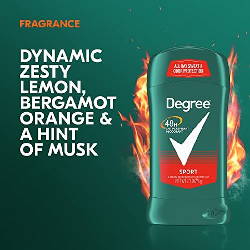 Degree Men Protection Antiperspirant Deodorant, Sport 2.7 oz (Pack of 12)