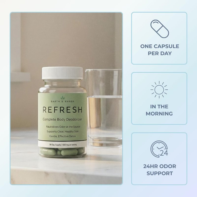 Internal Deodorant Supplement for Odor Control | Skin Health & Confidence Boost
