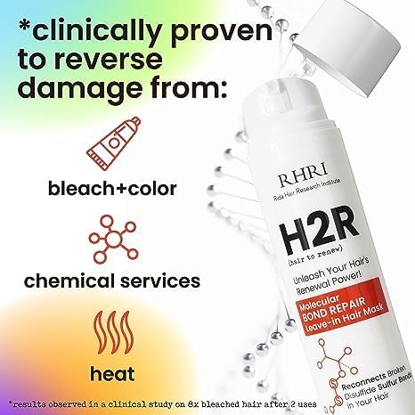 Hair Mask for Damaged Hair - Leave-In Treatment for Growth, Thinning & Split Ends | Rapid Repair for Bleach, Chemicals & Heat Damage